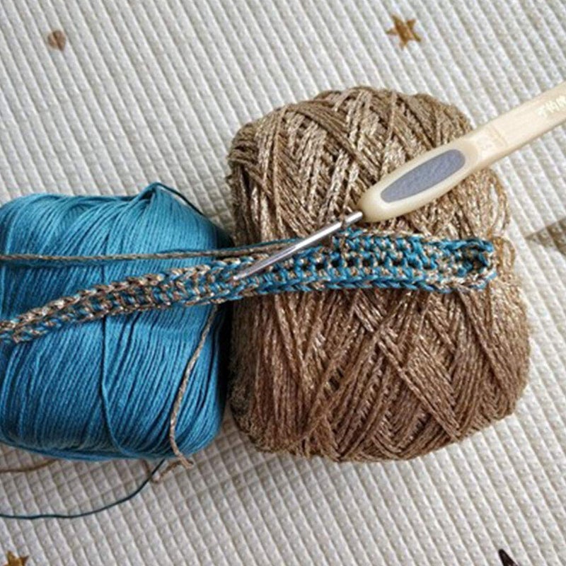 Clisil 50g Silver & Gold Lurex Glitter Yarn - Metallic Crochet Thread for DIY Art, Bags, Accessories, Sweaters, Scarves, Home & Wedding Decorations - Image 5